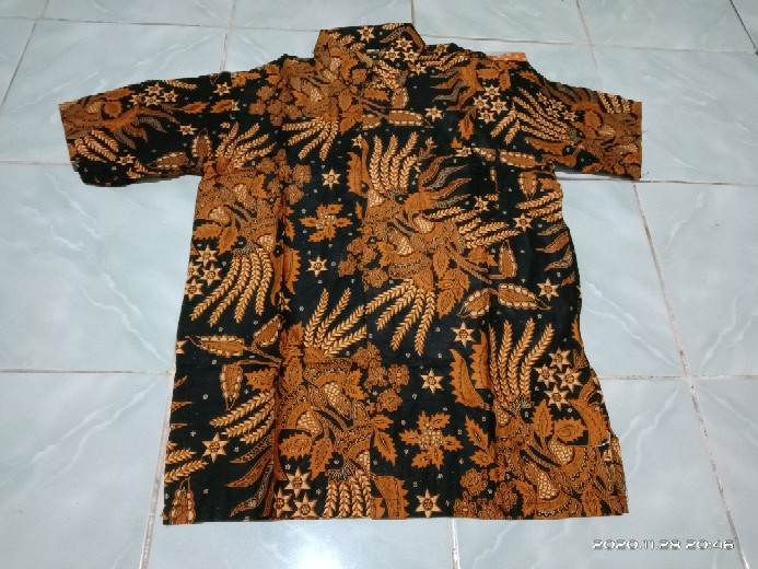 Bswart Batik Hrb026 Kenongo Hem Pendek Padi Pekalongan M L Xl Batik Pria Murah Modern Grosir