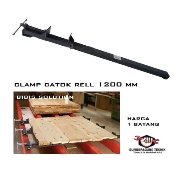 Klem Kayu Catok U 120 cm Pres Clamp Rell Press Papan Kayu Bahan Besi U Tebal Kuat Berkualitas