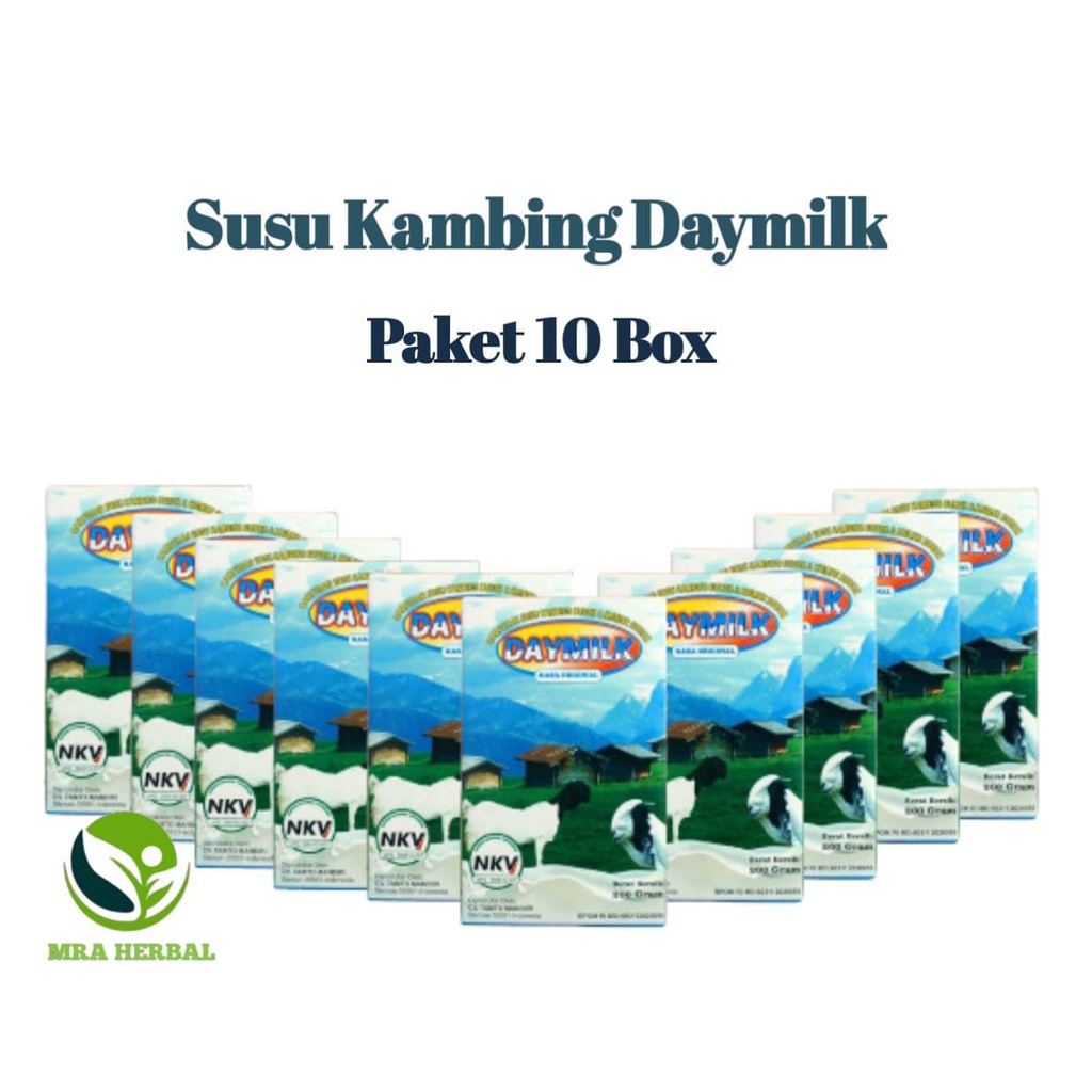 

Paket 10 Box Susu Kambing Daymilk || Susu Daymilk | Susu Kambing Bubuk & Krimer Bubuk - 200gr