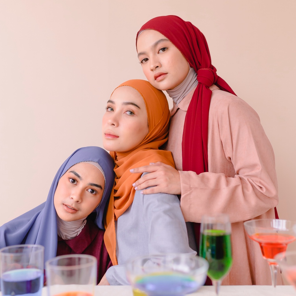 Lozy Hijab - Embroidery Signature Shawl Series 2 ( Pashmina Bordir Lozy x Hamidah )-6