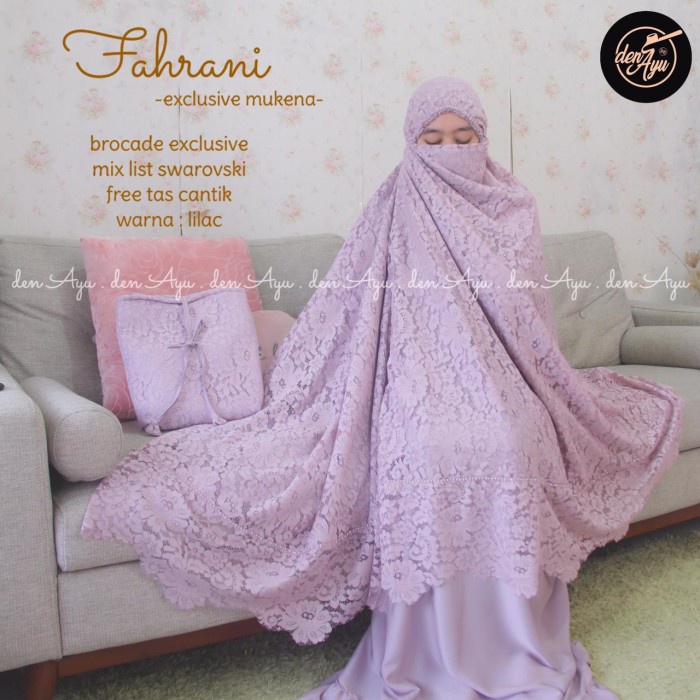 TERLARIS Fahrani Exclusive Mukena Ori Den Ayu | Mukena Premium Lebaran Series - Lilac