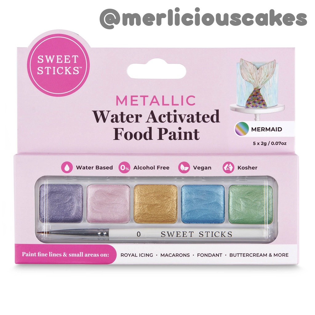 

Mermaid Mini Palette Sweet Sticks Edible Art Paint Cake Kue