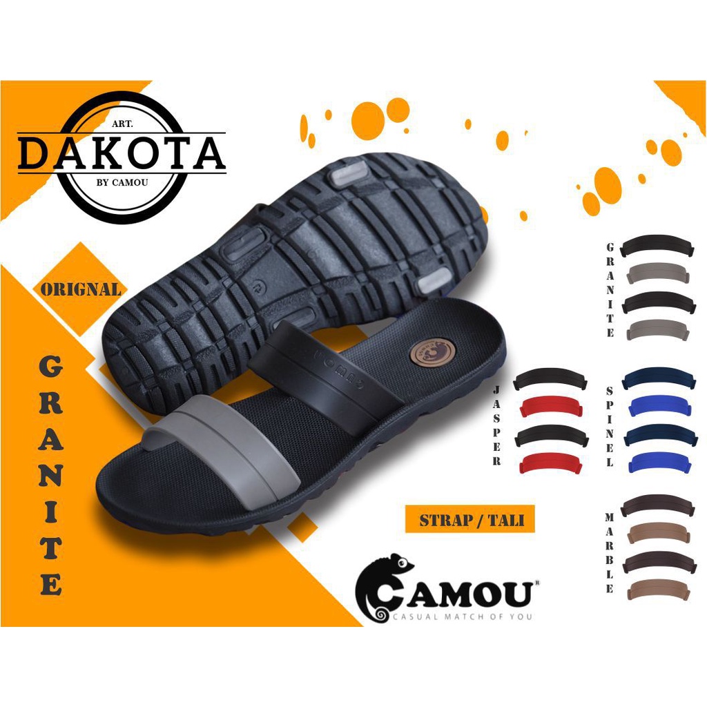 CAMOU - Sandal Pria - Sandal Camou Pria - DAKOTA Granite