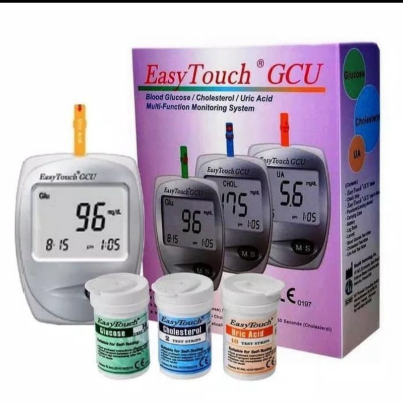 Easy Touch GCU 3 in 1 / Alat Tes Easy Touch / Alat Cek Gula Darah Kolesterol Asam Urat  Easy Touch