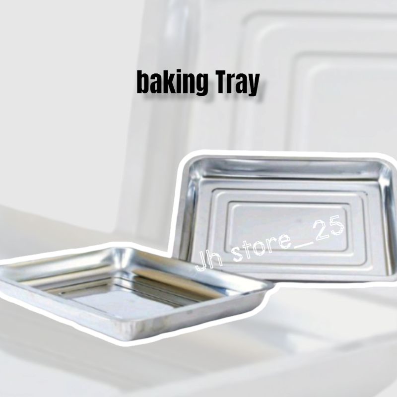 Nampan Stenlis Serbaguna Baking pan/Baking tray/Baki sayur/Baki Makanan Berbagai ukuran