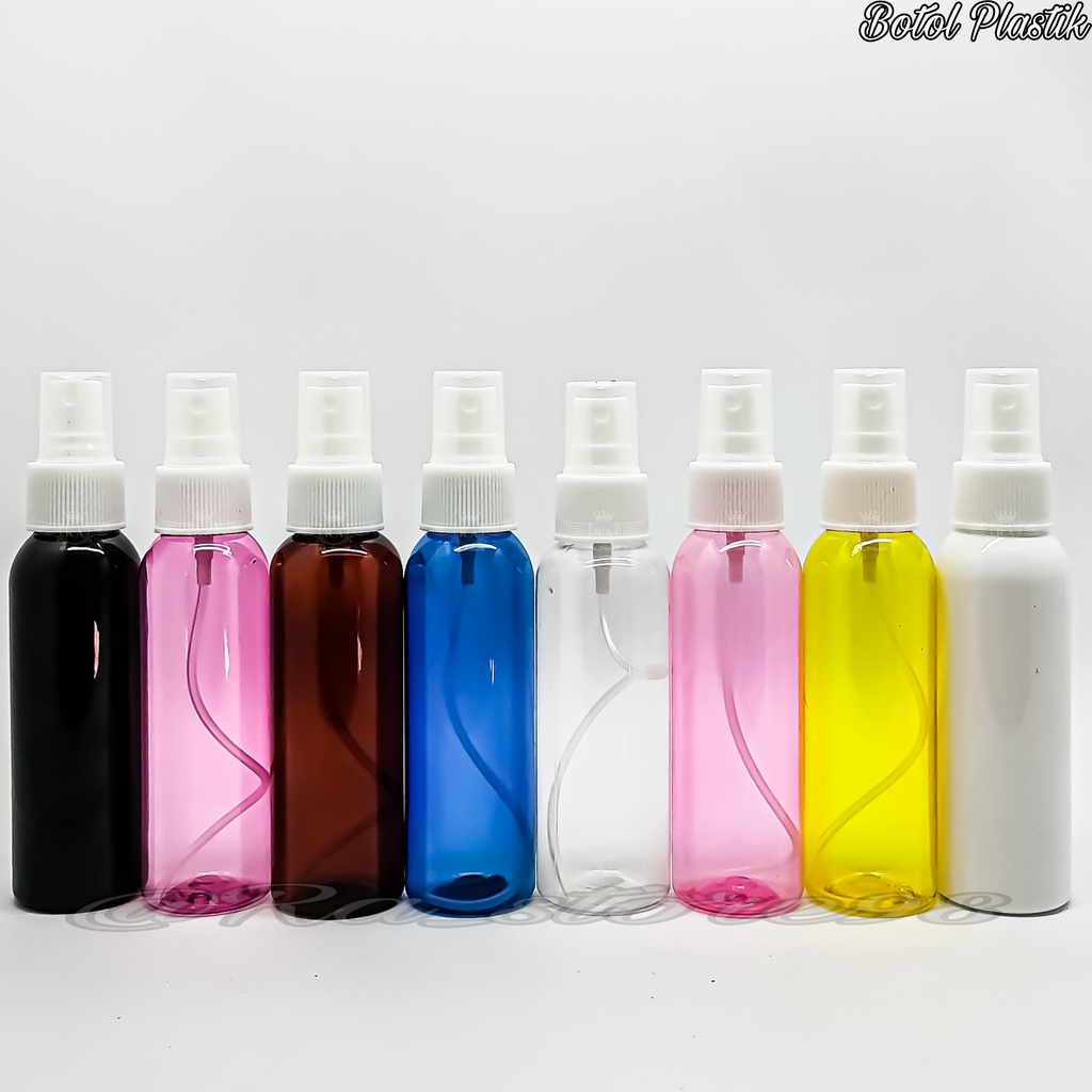 Botol 100ml SPRAY Botol 100ML Varian Warna Botol 100ml Tutup SPRAY Putih