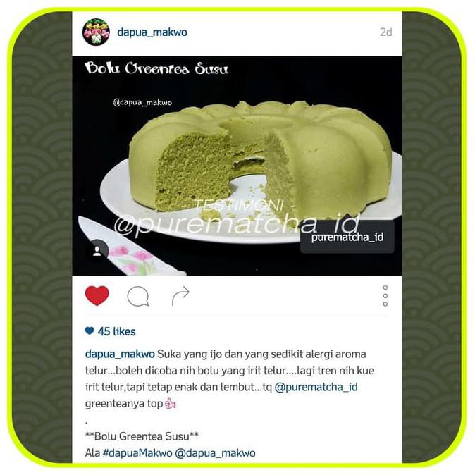 

Teh-Bubuk- Greentea Matcha / Green tea Powder Bubuk 100% Pure 100 gram -Dijamin-Halal.
