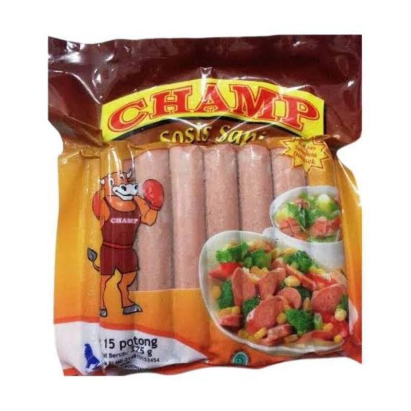 

Champ Sosis Sapi 375gr Beef Sausages isi 15 pcs