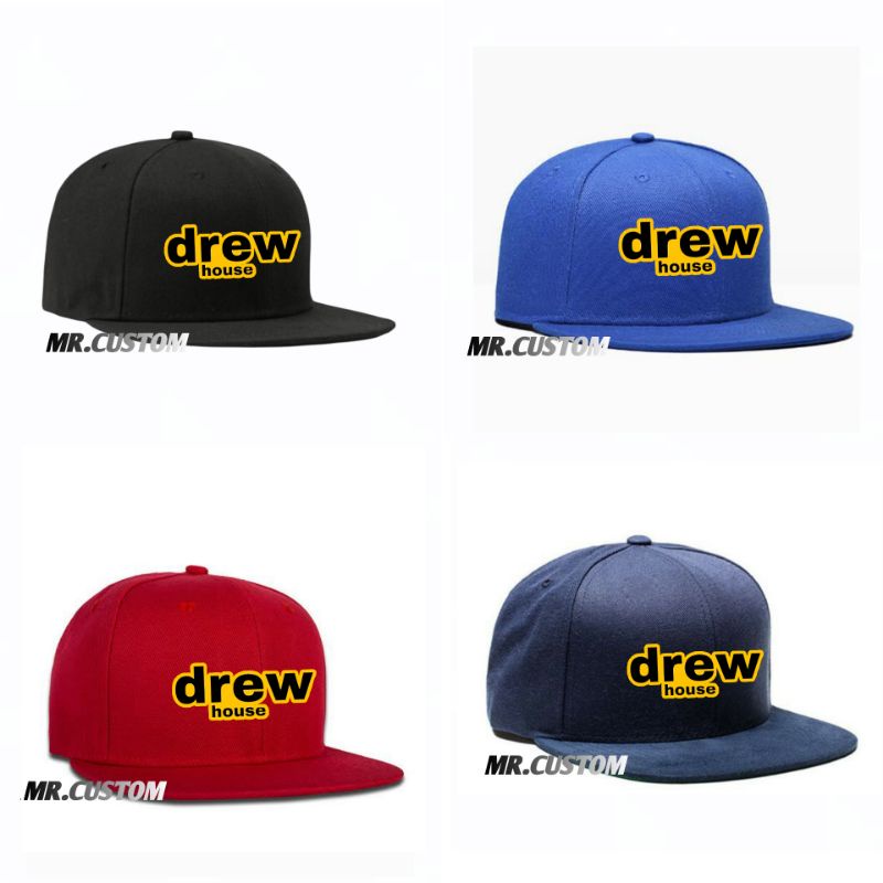 Topi snapback premium/topi casual distro pria wanita lokal DREW HOUSE JUSTIN BIEBER