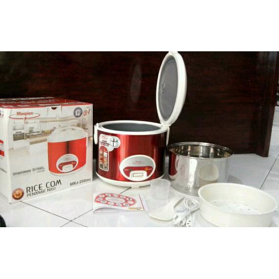 [ Maspion ] Magicom / Rice Cooker Maspion MRJ 1808 MS / SS - 1.8 Liter - Stainless Body &amp; Inner