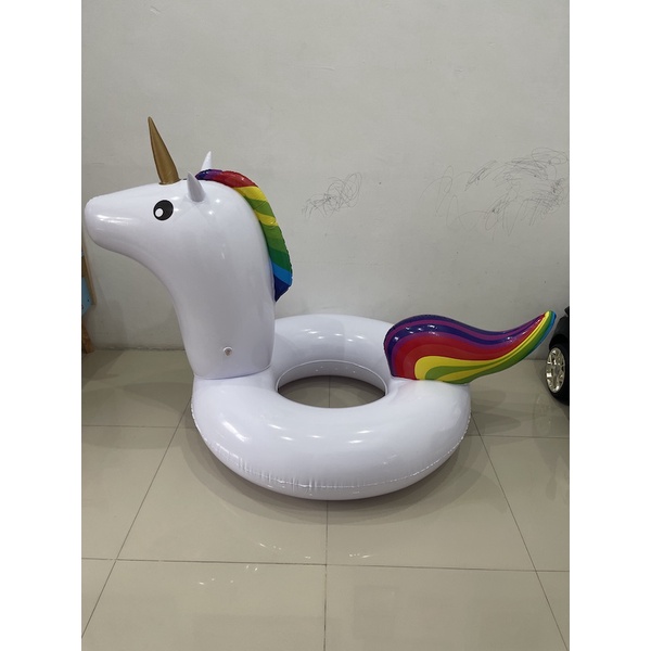 BAN PELAMPUNG KOLAM RENANG UNICORN BESAR BAHAN PVC TEBAL