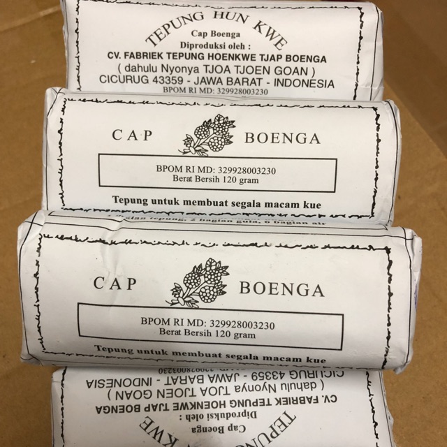 

Tepung Hun Kwe Tjap Boenga 120gr