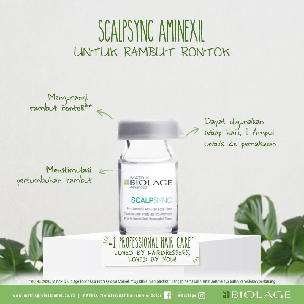 MATRIX BIOLAGE SCALPSYNC AMINEXIL 1 BOX (10 X 6ML) | SERUM RAMBUT RONTOK | PENUMBUH RAMBUT-1
