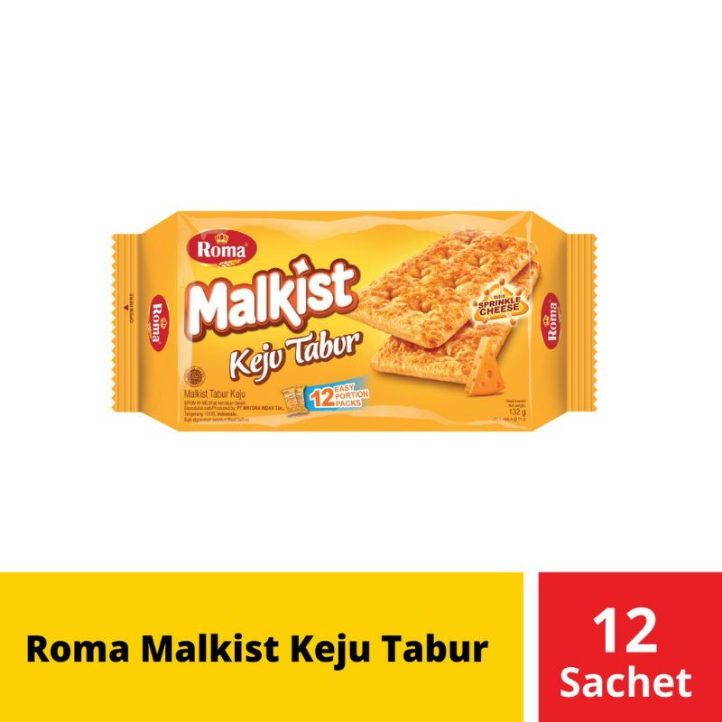 Roma Malkist Keju Tabur 132gr ( isi 12 @ 11g )