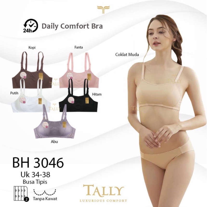 BH TALLY 3046/8011 l BUSA TIPIS l TANPA KAWAT l KHUSUS UKURAN 34-38