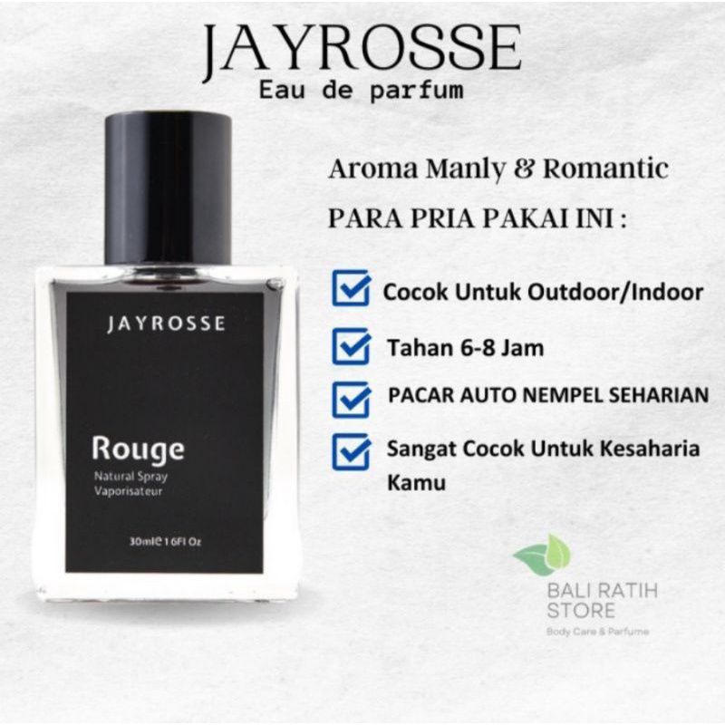 JAYROSSE ROUGE PARFUM PRIA WANGI TAHAN LAMA