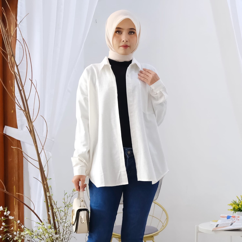 KEMEJA OVERSIZED LINEN WANITA