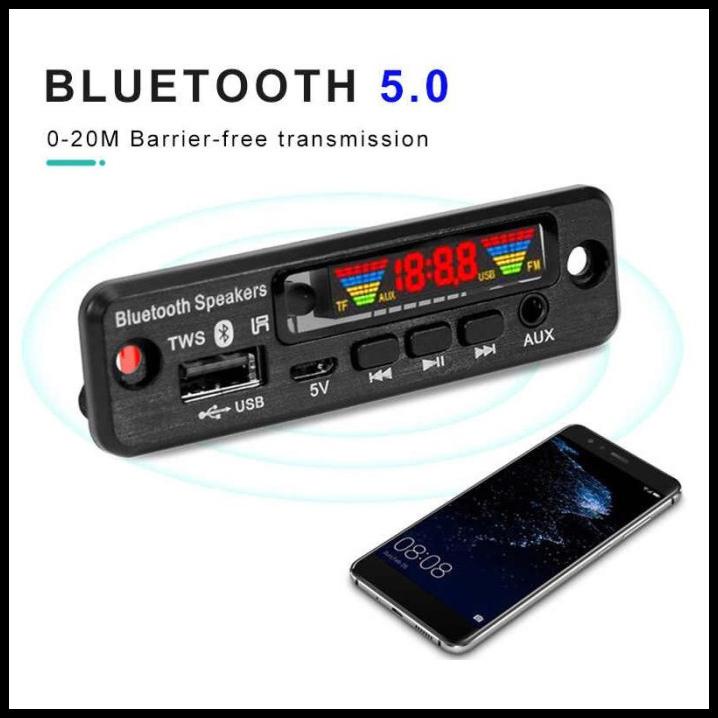 Kit Modul Bluetooth 5.0 Tws Mp3 Usb Lossless Player Fm Radio Remote