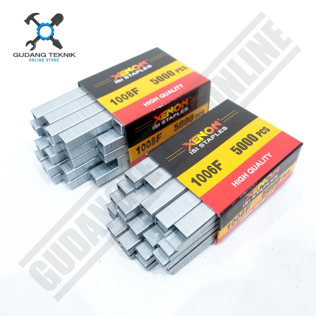 Refill Isi Staple Gun XENON 1006F 1008F 5000pcs / Alat Staples Tembak Heckter Hekter model U 6mm 8mm