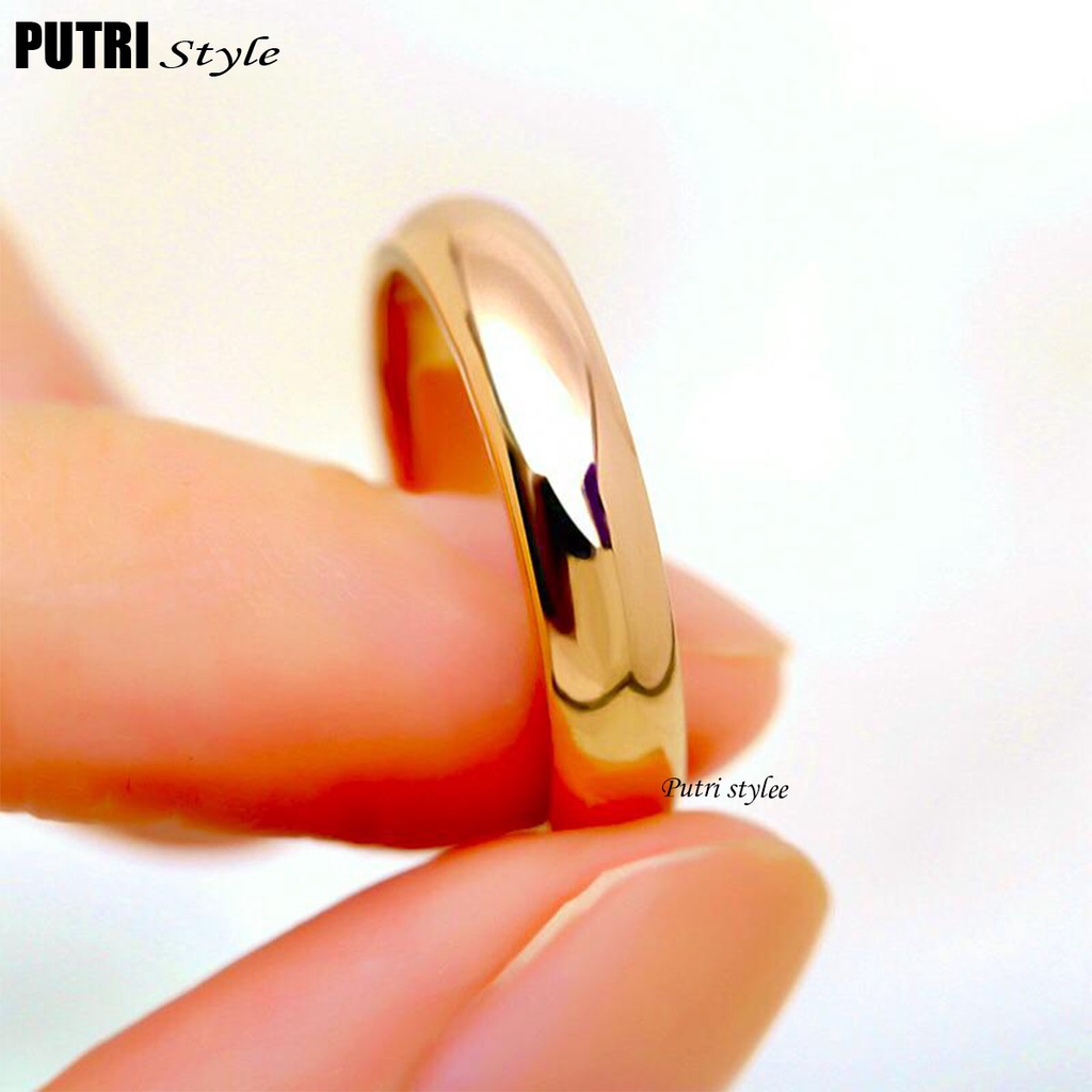 Titanium Cincin Couple / Cincin Nikah / Cincin Tunangan Titanium Asli Tidak Luntur / import korea / 