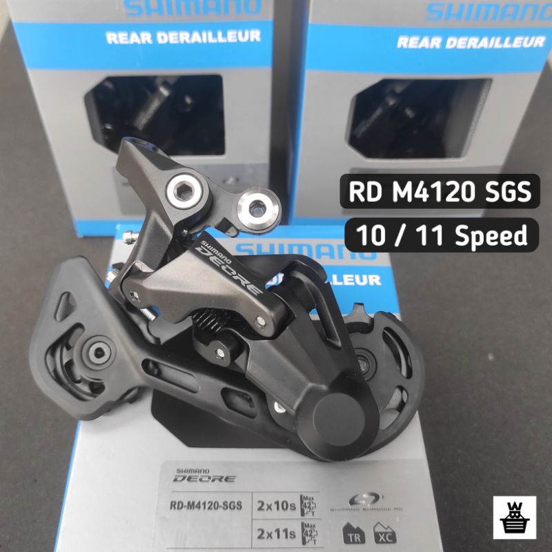 RD Shimano Deore 10 - 11 Speed M4120 SGS Shadow - Rear Derailleur RD 10 / 11 Sped Long Cage ORIGINAL