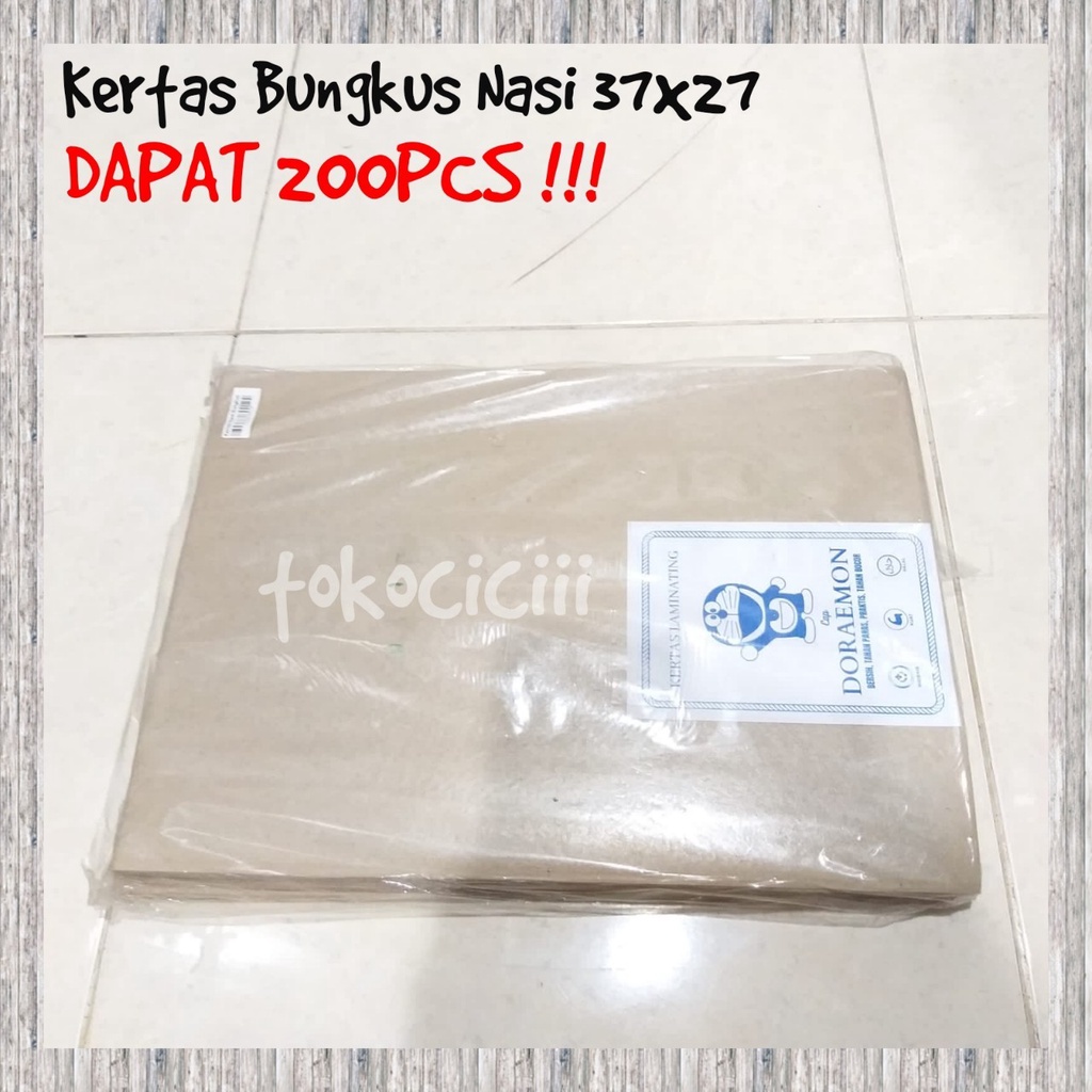 Kertas bungkus nasi / kertas coklat / kertas minyak / kertas pembungkus makanan