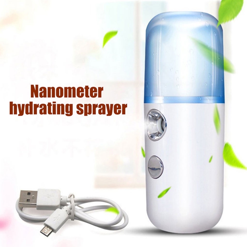 Nano spray bisa di cas usb portable mist spray Mini Nano Sprayer Mist Face Hydrating Handheld Portable Water Spray Humidification humidifier spray bottle Face Moisturizing Sprayer USB Rechargeable Air Humidifier Portable Handheld Water Atomizer 30ml huite