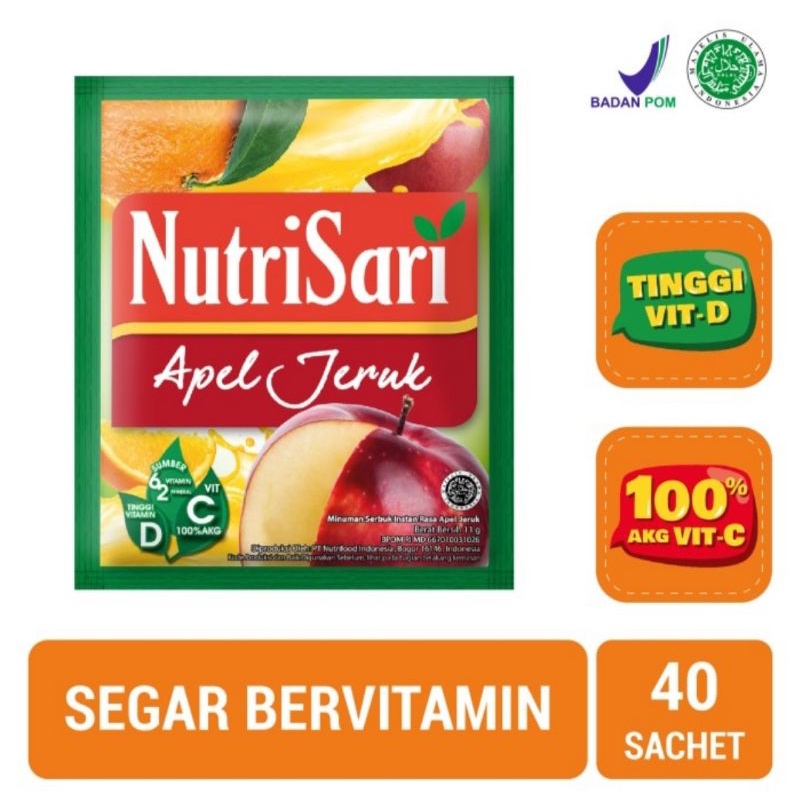 

Nutrisari Apel Jeruk 1 Pack isi 40 Sachet