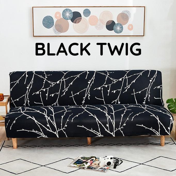 Elastic Vintage Sofa Bed Cover Penutup Sofa Bed Sarung Sofa Bed