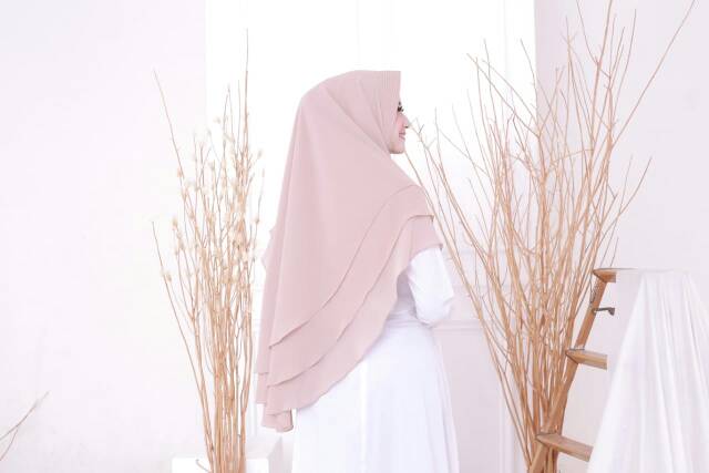 TERBARU HIJAB KHIMAR 3LAYER PREMIUM - BAHAN CERUTY BABYDOLL BEST SELLER (TERMURAH)