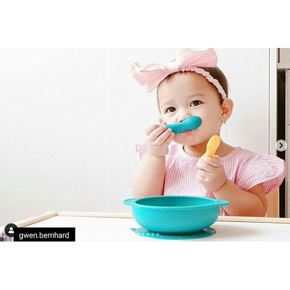 MAK231 SENDOK SILICONE MARCUS&amp;MARCUS PALM GRASP SELF FEEDING SPOON ISI 1 PCS 12m+(18117)