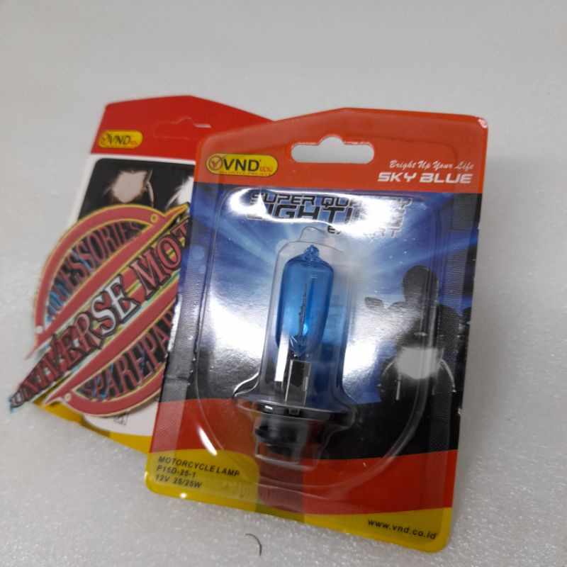 BOHLAM HALOGEN BIRU VND 12V KAKI 1 BEAT MIO GRAND VARIO SMASH