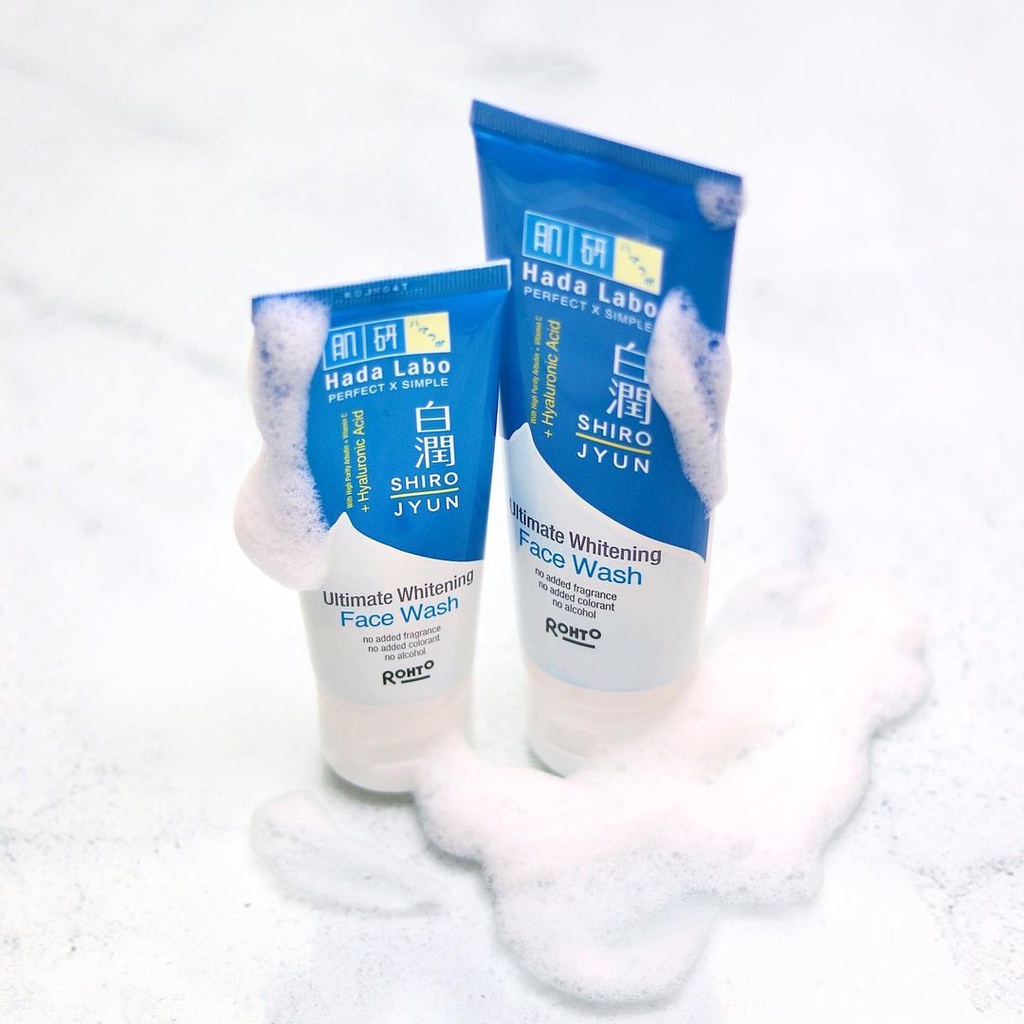 HADALABO SHIROJYUN  ULTIMATE WHITENING FACE WASH 50G & 100G