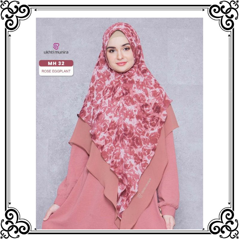 Hijab Syari Terbaru Munira MH32 Kerudung Khimar Instan Jilbab Ceruty Babydoll Double Layer Pet Antem