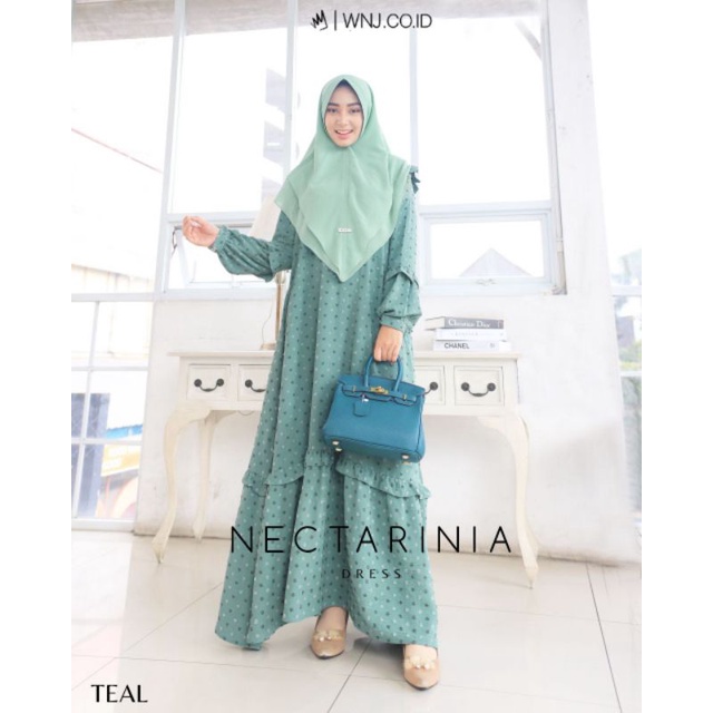 Gamis Airflow Vischose (Rayon Crincle ) NECTARINIA DRESS by WNJ