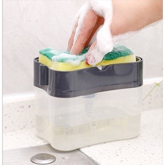 Tempat Sabun Cuci Piring - Soap Pump Sponge Caddy Dispenser Spons Multifungsi