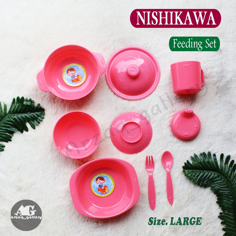 FEEDING SET NISHIKAWA ( Ukuran L ) Perlengkapan Makan Bayi | Gift Set Jumbo