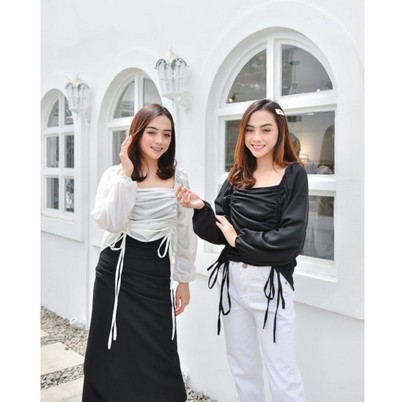 Dera Puff Blouse Atasan Wanita Serut