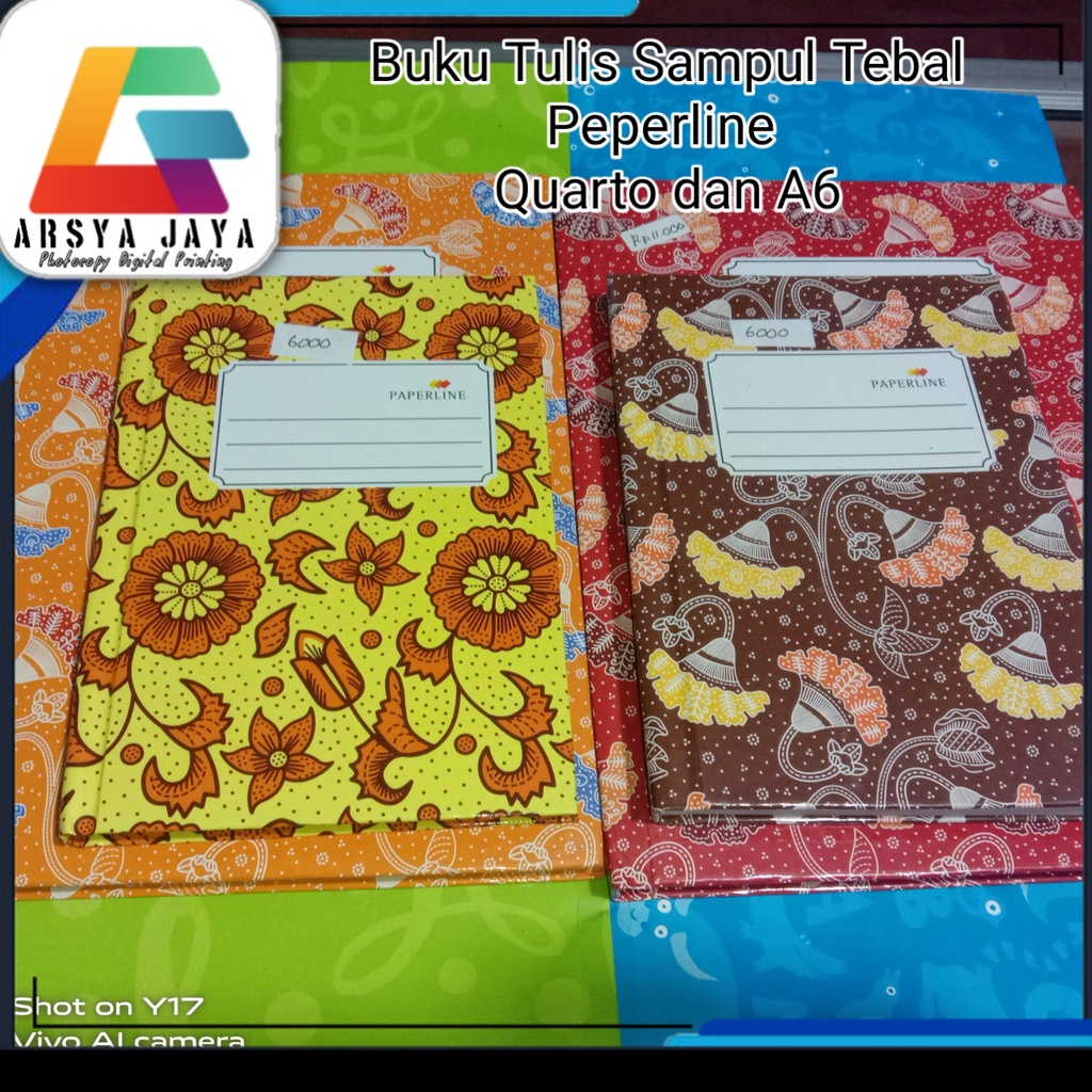 

BUKU HARD COVER PAPERLINE A6 /BUKU BUKU OKTAVO BATIK 100 LEMBAR