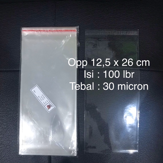 

Plastik opp lem tebal 03 12.5x26 12,5 x 26 seal 100 lembar pcs kaca 30 micron undangan bening murah