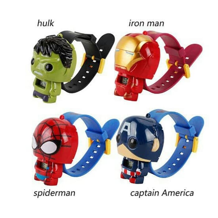 MOMBABY1 Jam Tangan Anak Avengers atau Kado Mainan Anak Cowok Avengers