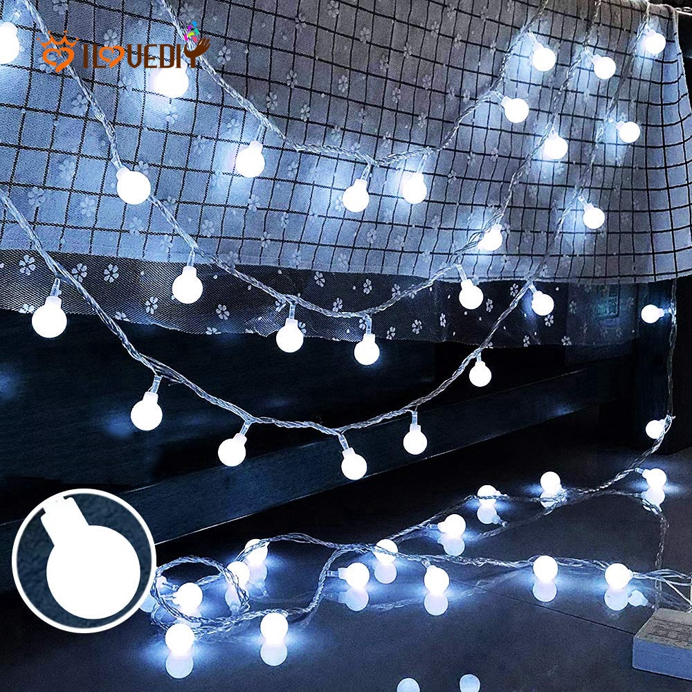 Lampu Tumblr Led Bentuk Bola Dunia Panjang 1.5m, 3m, 4m, Tenaga Baterai Untuk Dekorasi Natal, Indoor, Outdoor