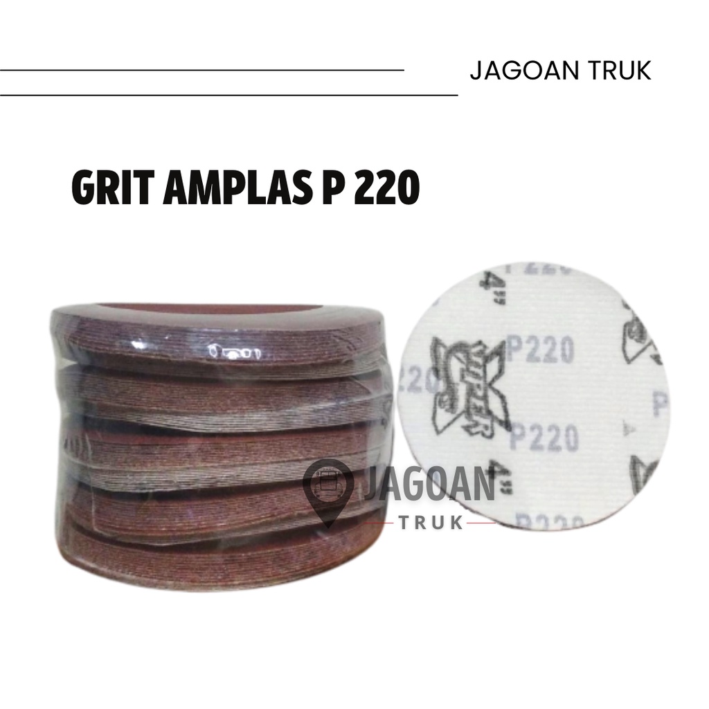 Ampelas Bulat Amplas 4&quot; Inch Grid Grit 60 80 100 120 150 180 220