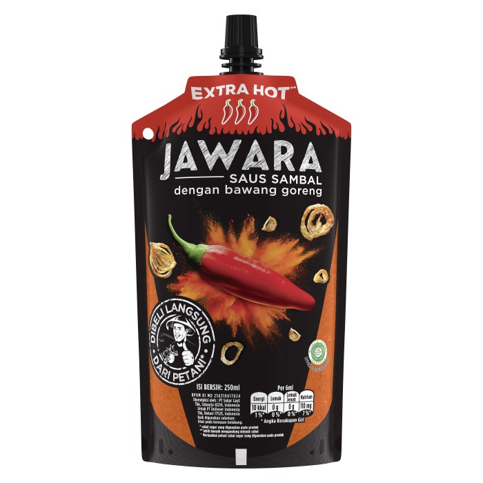 

Fe0Ggg Jawara Saus Extra Hot Pouch 250Ml Multipack 75djbfv