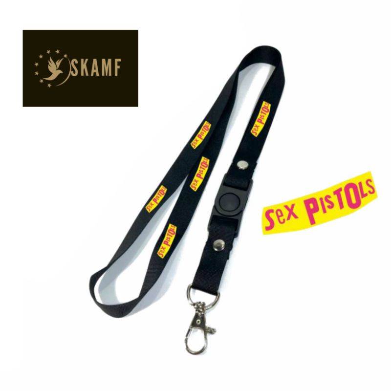 Lanyard murah SEX PISTOLS tali lanyard BAND gantungan kunci name tag id card kartu nama / lanyard po