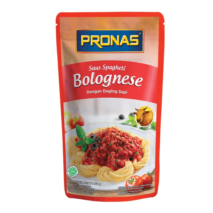 

SAUS-DRESSING- PRONAS SAUS BOLOGNAIS LEGKAP DENGAN DAGING SAPI 350 G BUNDLING 2 PCS -SAUS-DRESSING.