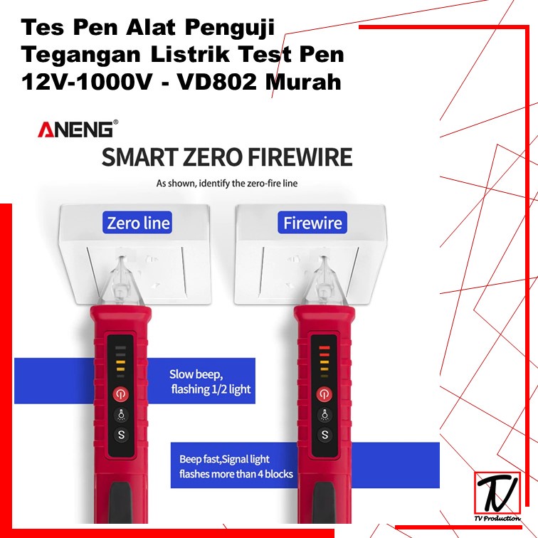 Test Pen Non Contact AC Voltage  Alert Detector 12V-1000V - VD802 /Alat Penguji Tegangan Listrik