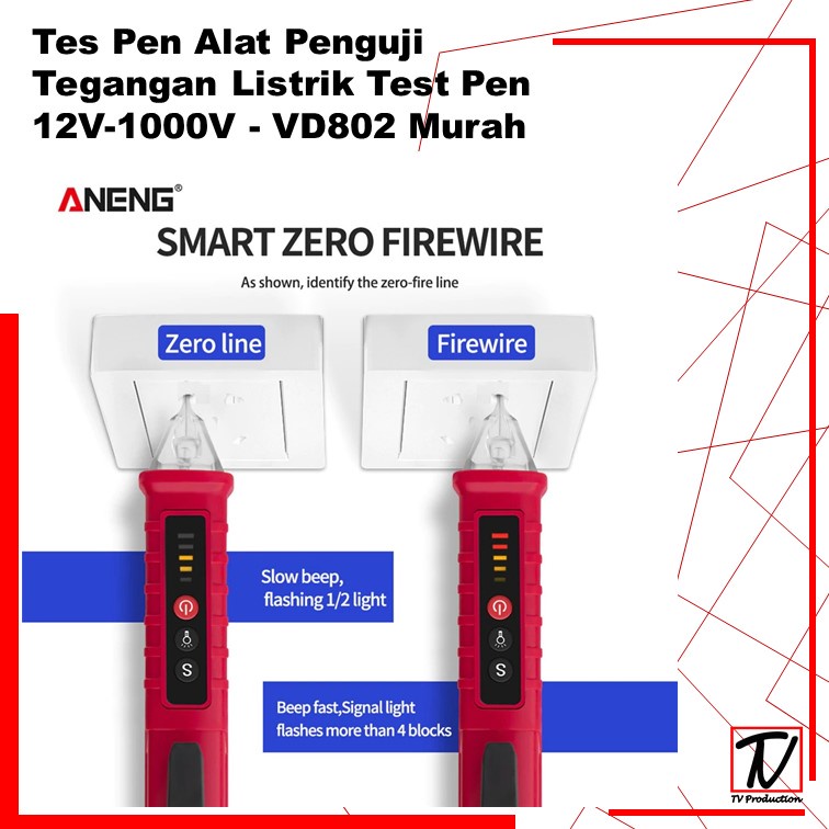 Test Pen Non Contact AC Voltage  Alert Detector 12V-1000V - VD802 /Alat Penguji Tegangan Listrik