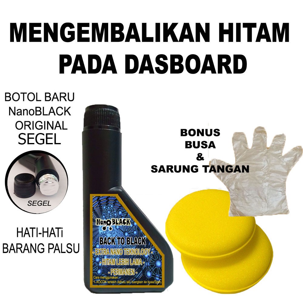 NANOBlack Polish BACK TO BLACK Penghitam Body PERMANEN untuk Motor Mobil / Penghitam Dasboard