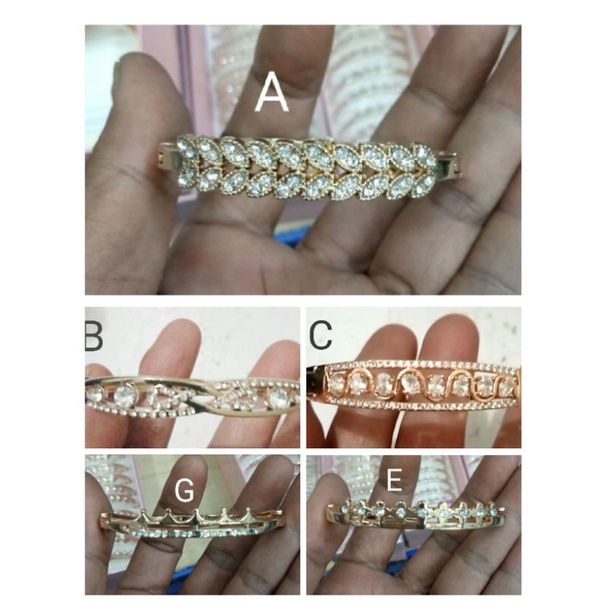 Ask1. Gelang tangan banggle Rhodhium gold